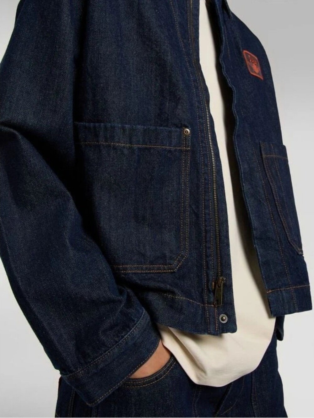 NEW!!! Harley-Davidson x Dickies Navy Denim Workwear Jacket, Large, Retail $220 - Picture 6 of 16